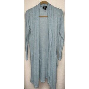 G By Giuliana Ribbed Duster Cardigan Women Sz Large Light Blue